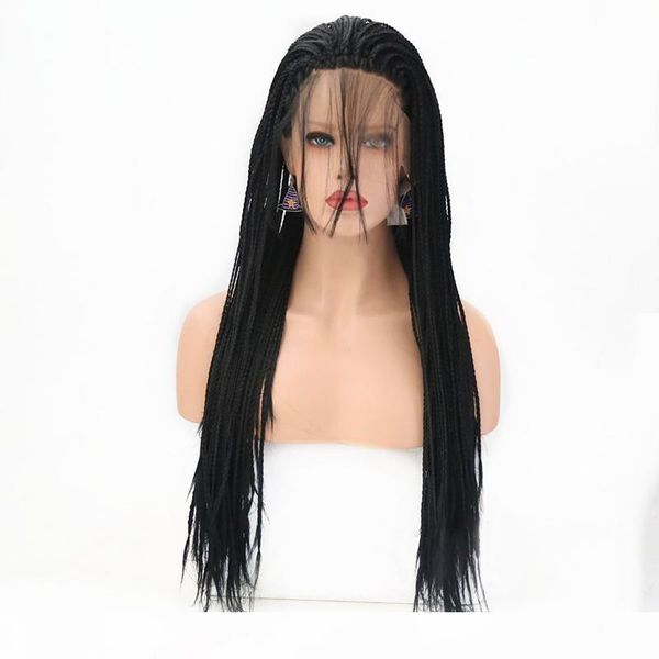 micro braided black long synthetic hair lace front wigs heat resistant fiber replacement full wigs with baby hair for women
micro braided black long synthetic hair lace front wigs heat resistant fiber replacement full wigs with baby hair for women