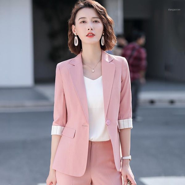 fashion casual women blazers and jackets pink half seeve work wear business clothes office uniform styles1, White;black
fashion casual women blazers and jackets pink half seeve work wear business clothes office uniform styles1, White;black