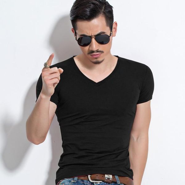 men's v collar men's t-shirt, cotton tight fitting short sleeved vest, pure cotton pure color wholesale t-shirt, White;black
men's v collar men's t-shirt, cotton tight fitting short sleeved vest, pure cotton pure color wholesale t-shirt, White;black