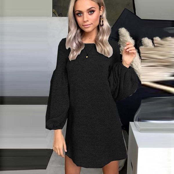 short bottoming long lantern sleeve ladies dress fashion women o-neck winter dress black clothes women 2xl vestido manga larga, Black;gray
short bottoming long lantern sleeve ladies dress fashion women o-neck winter dress black clothes women 2xl vestido manga larga, Black;gray