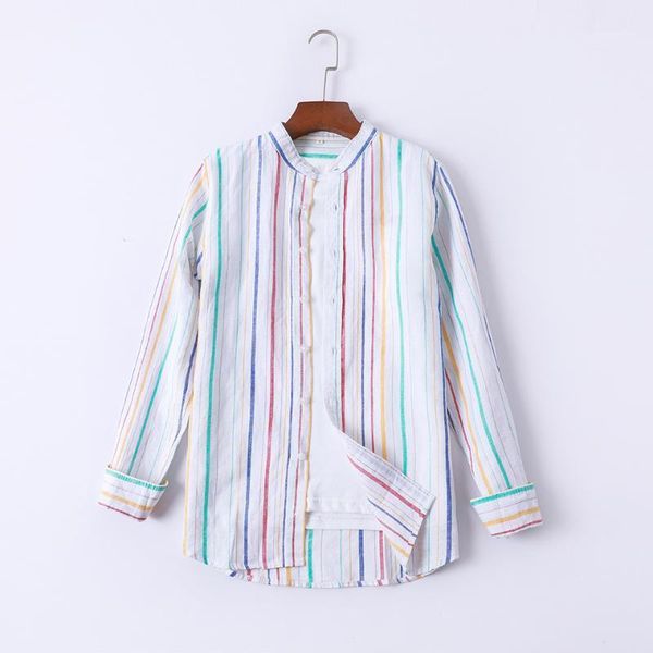 men's casual shirts hoo 2021 men's autumn linen shirt youth stand collar refreshing striped long-sleeved shirt1, White;black
men's casual shirts hoo 2021 men's autumn linen shirt youth stand collar refreshing striped long-sleeved shirt1, White;black
