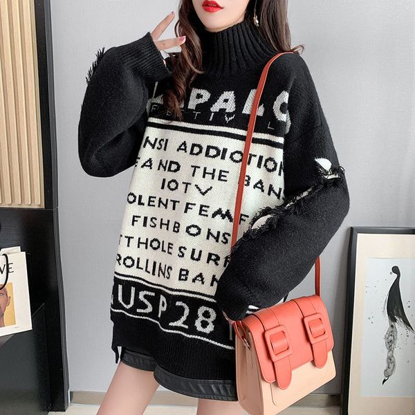 20ss sweaters for women turtleneck cashmere sweat shirt knit sweater jumper print pullover loose sweater autumn and winter coat, White;black
20ss sweaters for women turtleneck cashmere sweat shirt knit sweater jumper print pullover loose sweater autumn and winter coat, White;black