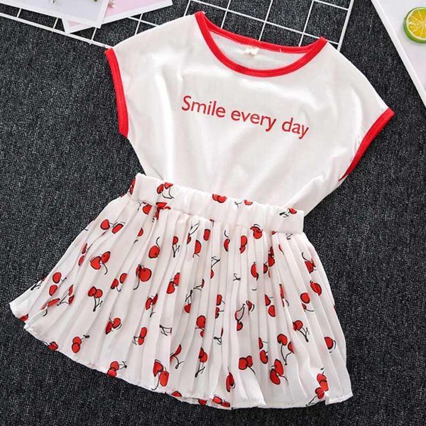 clothing sets 2021 summer girls' korean short-sleeved t-shirt+cherry pleated skirt 2pcs baby kids clothes set children clothing1, White
clothing sets 2021 summer girls' korean short-sleeved t-shirt+cherry pleated skirt 2pcs baby kids clothes set children clothing1, White
