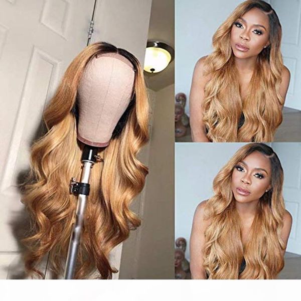 1b 27 synthetic lace front simulation human hair wigs with baby hair wavy pre plucked ombre color brazilian hair for women bleach knots, Black
1b 27 synthetic lace front simulation human hair wigs with baby hair wavy pre plucked ombre color brazilian hair for women bleach knots, Black