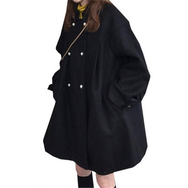 women's wool & blends loose woolen coats 2021 autumn winter long sleeve women coat casual fashion elegant female n580, Black
women's wool & blends loose woolen coats 2021 autumn winter long sleeve women coat casual fashion elegant female n580, Black