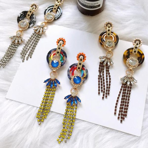 women fashion colorful crystals long earring high-end fashion trend drop earrings jewelry accessories for female new, Silver
women fashion colorful crystals long earring high-end fashion trend drop earrings jewelry accessories for female new, Silver
