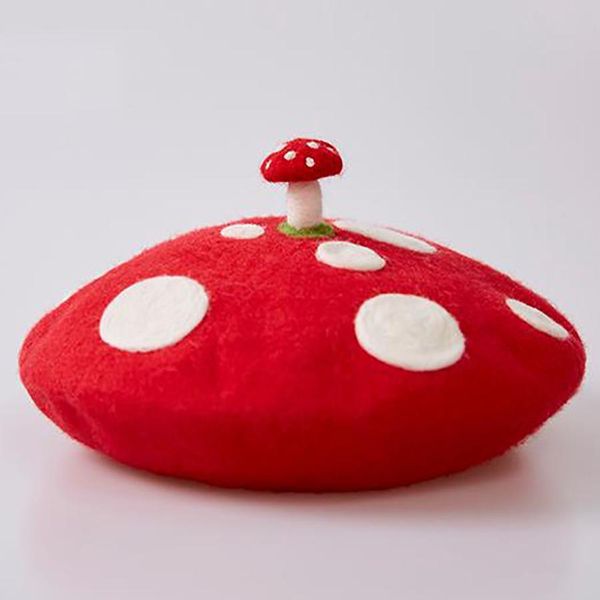 cute red mushroom women berets handmade wool hat white dot manual wool felt beret birth day gift for girl winter wool warm beret, Black;white
cute red mushroom women berets handmade wool hat white dot manual wool felt beret birth day gift for girl winter wool warm beret, Black;white