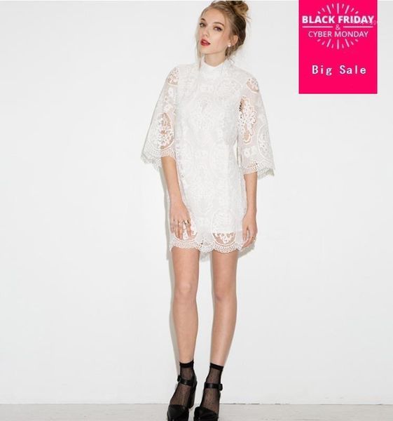 casual dresses 2021 stand neck party summer sweet delicate small collar hook flower hollow fan lace dress w1571, Black;gray
casual dresses 2021 stand neck party summer sweet delicate small collar hook flower hollow fan lace dress w1571, Black;gray