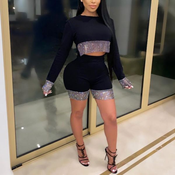 women causal two pieces sets long sleeve & short pants patchwork ladies fashion outfits two pieces matching sets 2020 fall, Gray
women causal two pieces sets long sleeve & short pants patchwork ladies fashion outfits two pieces matching sets 2020 fall, Gray