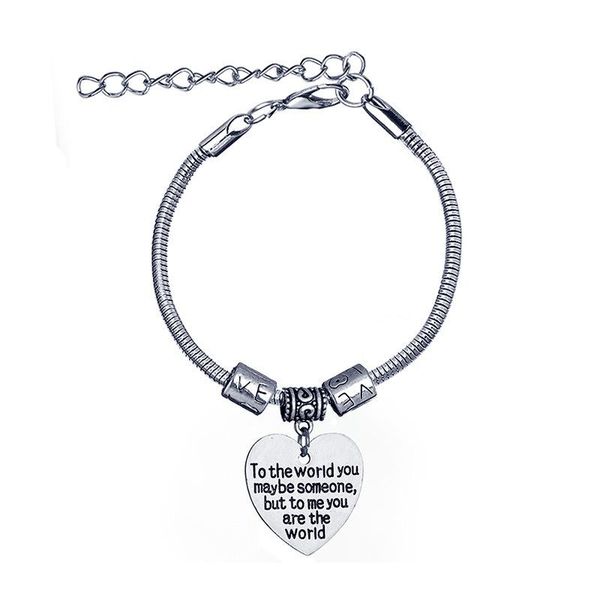 romantic to the world you maybe someone,but to me you are the world letter charm bracelet love heart valentine's day jewelry, Golden;silver
romantic to the world you maybe someone,but to me you are the world letter charm bracelet love heart valentine's day jewelry, Golden;silver