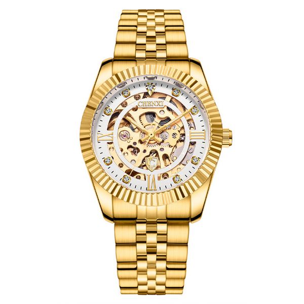 chenxi men gold wristwatch male automatic mechanical stainless steel strap 001 watch skeleton hollowout clock sports watches male gift, Slivery;brown
chenxi men gold wristwatch male automatic mechanical stainless steel strap 001 watch skeleton hollowout clock sports watches male gift, Slivery;brown