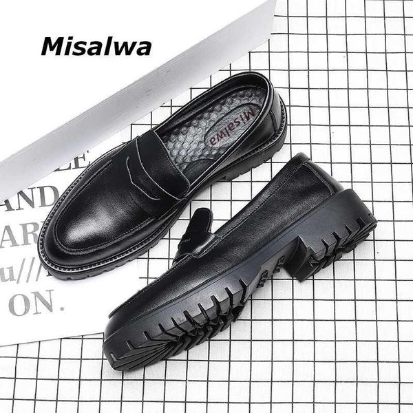 misalwa platform british casual men oxford dress social shoe thick sole white cow leather loafers slip-on mid heel elevator shoe1, Black
misalwa platform british casual men oxford dress social shoe thick sole white cow leather loafers slip-on mid heel elevator shoe1, Black