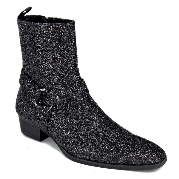 2021 men's fashionable designer ankle with boots shining shoes beautiful n0aw, Black
2021 men's fashionable designer ankle with boots shining shoes beautiful n0aw, Black