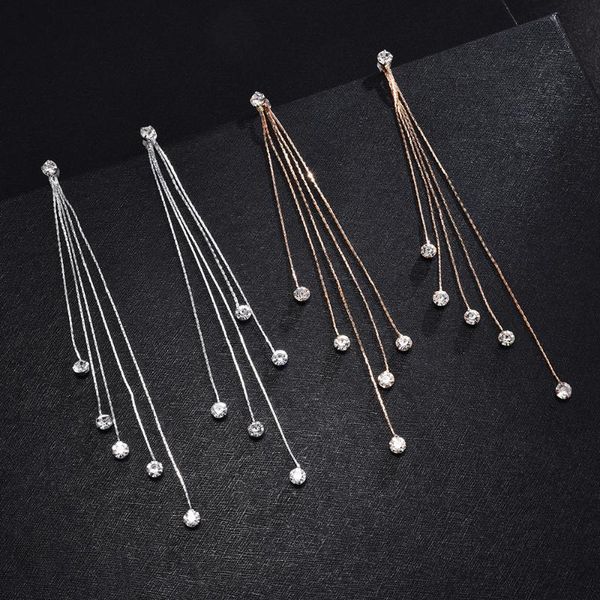 2020 simple fashion 5 chain gold drop dangle earrings long tassel earrings for women crystal statement charm jewelry, Silver
2020 simple fashion 5 chain gold drop dangle earrings long tassel earrings for women crystal statement charm jewelry, Silver