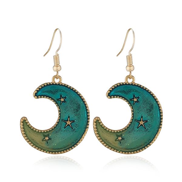 japanese and korean small refreshing oil-blue moon star earrings symmetrical fashion girl's crescent-shaped ear hook ear nails, Golden
japanese and korean small refreshing oil-blue moon star earrings symmetrical fashion girl's crescent-shaped ear hook ear nails, Golden