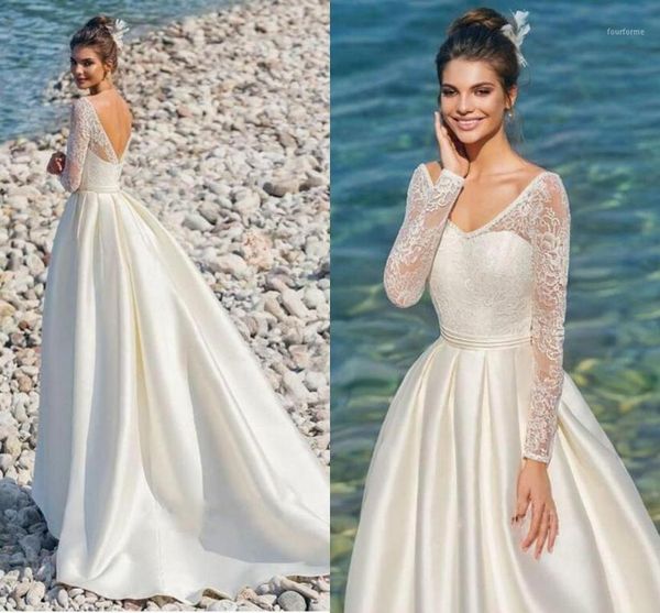casual dresses modern long sleeves lace satin for wedding party v-neck backless beach bridal dress gowns trouwjurk 20211, Black;gray
casual dresses modern long sleeves lace satin for wedding party v-neck backless beach bridal dress gowns trouwjurk 20211, Black;gray