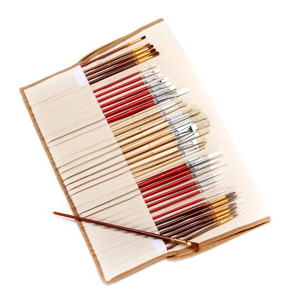 38Pcs Professional Quality Paint Brush Set with Canvas Bag for Oil Acrylic Watercolor Painting Art Supplies
38Pcs Professional Quality Paint Brush Set with Canvas Bag for Oil Acrylic Watercolor Painting Art Supplies