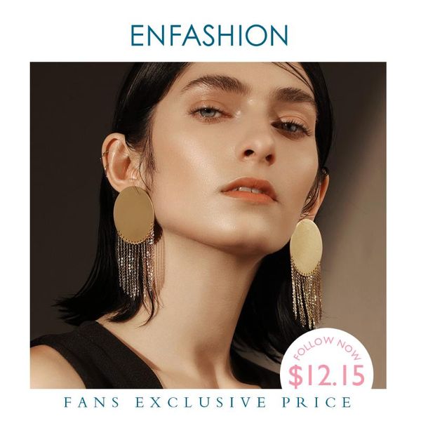 enfashion vintage big disc dangle earrings matte gold color stainless steel long tassel drop earrings for women earings eb171024, Silver
enfashion vintage big disc dangle earrings matte gold color stainless steel long tassel drop earrings for women earings eb171024, Silver