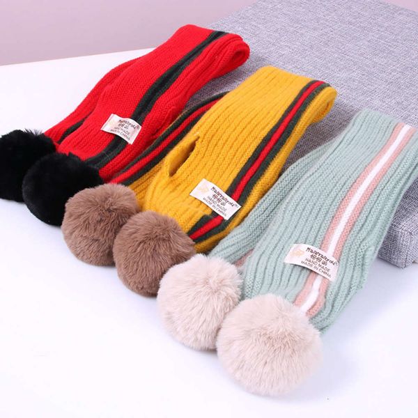 new benhui striped wool women's ball cashmere children's scarf wj8573, Red;brown
new benhui striped wool women's ball cashmere children's scarf wj8573, Red;brown