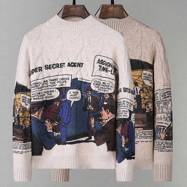 2020 winter thick warm o-neck sweater men fashion print knitted sweater men slim fit outfit pullovers gengar, White;black
2020 winter thick warm o-neck sweater men fashion print knitted sweater men slim fit outfit pullovers gengar, White;black