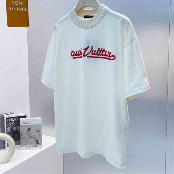 women's t-shirt 22 spring and summer v donkey home letter embroidery round neck short sleeve loose casual cotton t-shirt for men women, White
women's t-shirt 22 spring and summer v donkey home letter embroidery round neck short sleeve loose casual cotton t-shirt for men women, White
