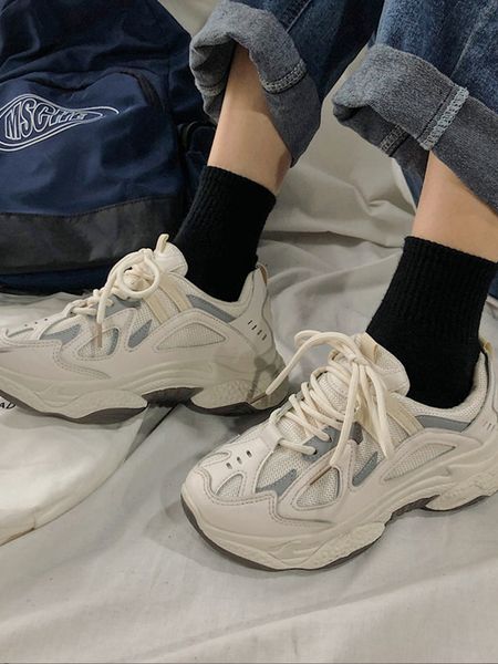 dad women's ins korean versatile student sports shoes white street sstitching for air permeability and increasing shoe trend, Black
dad women's ins korean versatile student sports shoes white street sstitching for air permeability and increasing shoe trend, Black