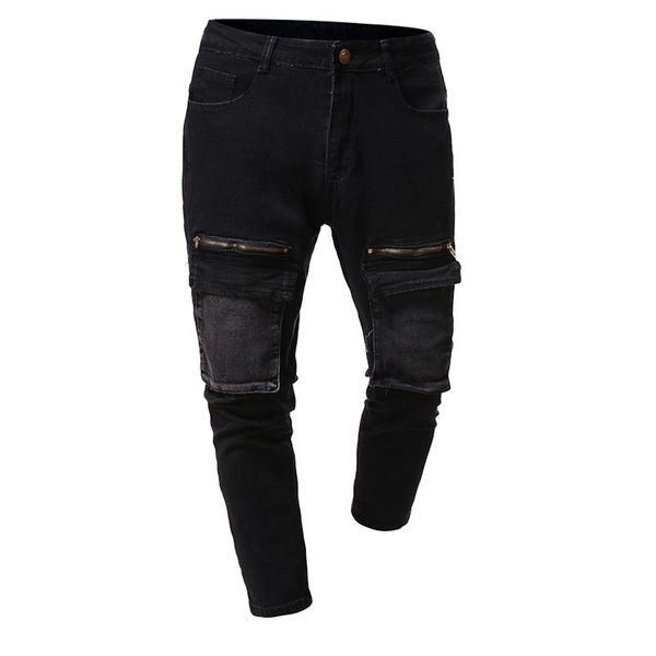jeans men spring and autumn new fashion casual european size men's pure ribbon pocket slim denim men's jeans, Blue
jeans men spring and autumn new fashion casual european size men's pure ribbon pocket slim denim men's jeans, Blue