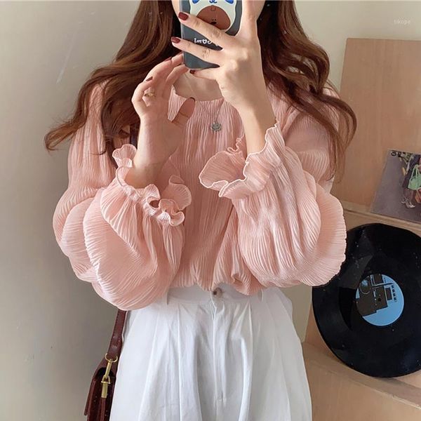 korean pleated chiffon blouse women vintage chic long sleeve shirts women blouses and blusas mujer vetement femme1, White
korean pleated chiffon blouse women vintage chic long sleeve shirts women blouses and blusas mujer vetement femme1, White