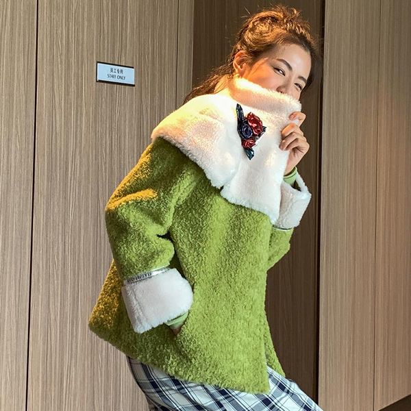 winter coat women autumn clothes 2021 korean vintage real fur coat female wool jacket sheep shearling abrigo mujer cd2021020l, Black
winter coat women autumn clothes 2021 korean vintage real fur coat female wool jacket sheep shearling abrigo mujer cd2021020l, Black