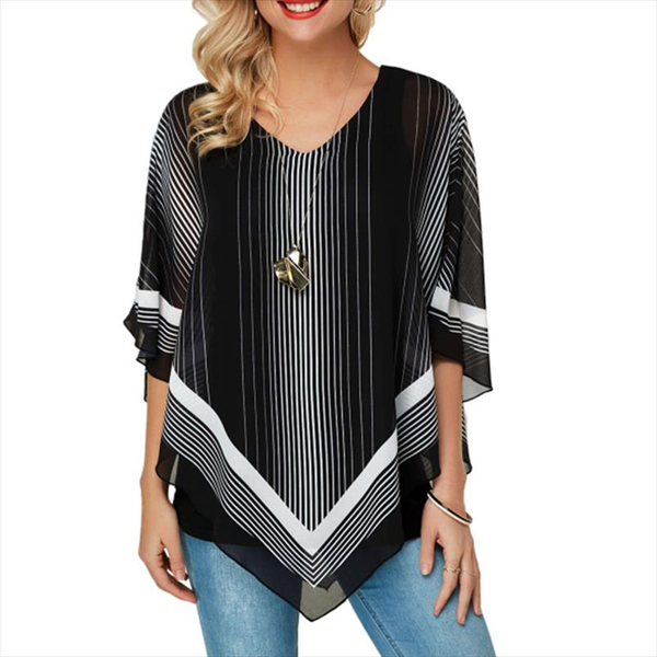 2020 summer new women chiffon blouses v neck collar leisure striped blouse shirt casual plus size beach smock s 5xl, White
2020 summer new women chiffon blouses v neck collar leisure striped blouse shirt casual plus size beach smock s 5xl, White
