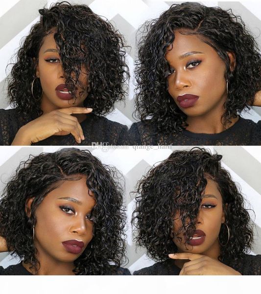 curly lace front human hair wigs for black women pre plucked with full front baby hair remy brazilian hair wavy short bob wig, Black;brown
curly lace front human hair wigs for black women pre plucked with full front baby hair remy brazilian hair wavy short bob wig, Black;brown