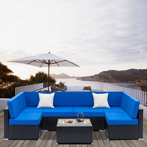 7 pcs patio pe wicker rattan corner sofa set outdoor modular sofa set garden patio terrace leisure sofa furniture
7 pcs patio pe wicker rattan corner sofa set outdoor modular sofa set garden patio terrace leisure sofa furniture