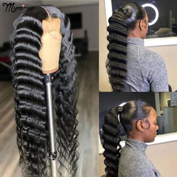 lace wigs mymirror deep wave hd frontal wig 13x6 front pre plucked 5x5 closure for black women, Black;brown
lace wigs mymirror deep wave hd frontal wig 13x6 front pre plucked 5x5 closure for black women, Black;brown