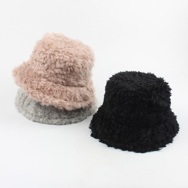wide brim hats autumn winter women bucket hat faux fur fluffy windproof solid sunbonnet casual cap, Blue;gray
wide brim hats autumn winter women bucket hat faux fur fluffy windproof solid sunbonnet casual cap, Blue;gray