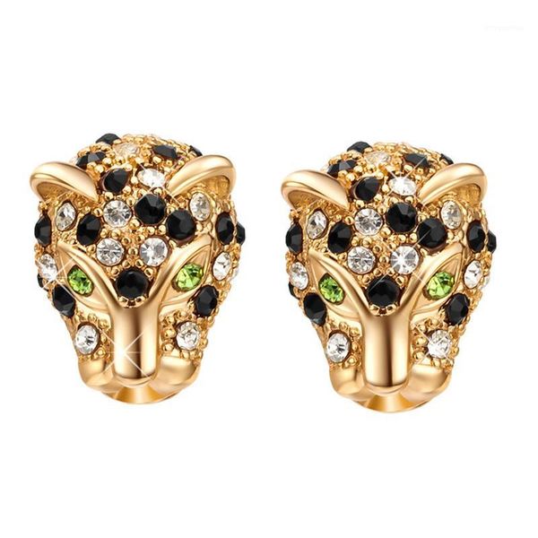 fashion women shining cz crystal leopard head shaped stud earrings punk style personality animal earrings jewelry1, Golden;silver
fashion women shining cz crystal leopard head shaped stud earrings punk style personality animal earrings jewelry1, Golden;silver