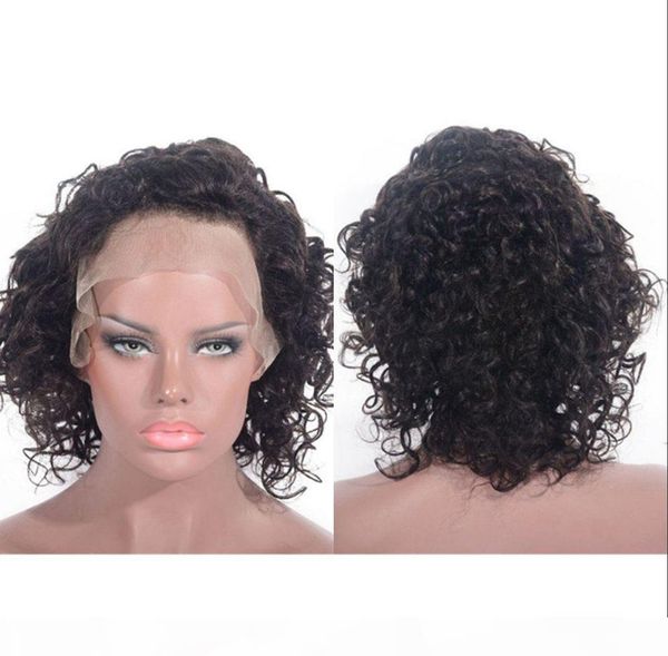 short human hair lace wig pre plucked with baby hair summer mongolian curly hair lace front wig, Black;brown
short human hair lace wig pre plucked with baby hair summer mongolian curly hair lace front wig, Black;brown
