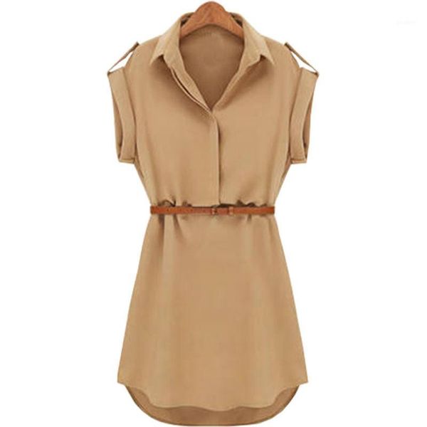 summer dress women casual loose short sleeve mini dress with belt vestido summer clothes1, Black;gray
summer dress women casual loose short sleeve mini dress with belt vestido summer clothes1, Black;gray