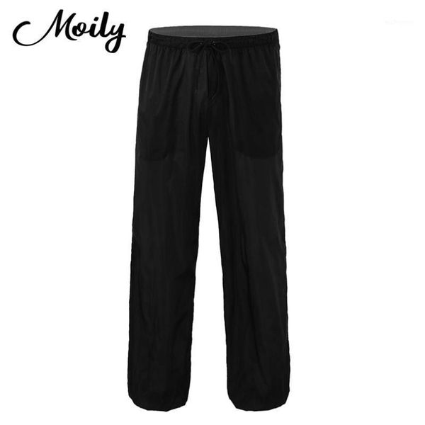 men's pants mens solid color casual drawstring trousers long elastic waist lightweight see through loose fit summer beachwear1, Black
men's pants mens solid color casual drawstring trousers long elastic waist lightweight see through loose fit summer beachwear1, Black
