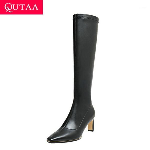 boots qutaa 2021 pu leather knee high women fashion square heel shoes autumn winter zipper ladies size 34-391, Black
boots qutaa 2021 pu leather knee high women fashion square heel shoes autumn winter zipper ladies size 34-391, Black