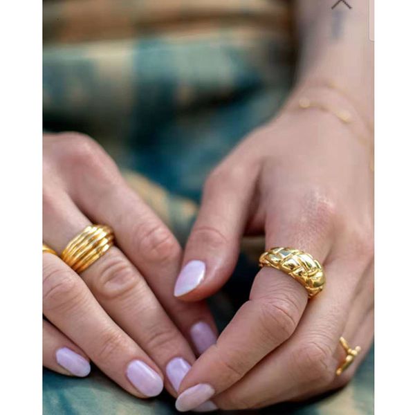 a titanium steel women's 18k gold plating simple personality cool fashion people multi ins index finger joint ring, Silver
a titanium steel women's 18k gold plating simple personality cool fashion people multi ins index finger joint ring, Silver
