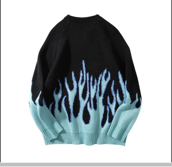 women sweater pullover men streetwear blue fire flame knitted sweater hip hop harajuku casual couple sweater black, White;black
women sweater pullover men streetwear blue fire flame knitted sweater hip hop harajuku casual couple sweater black, White;black