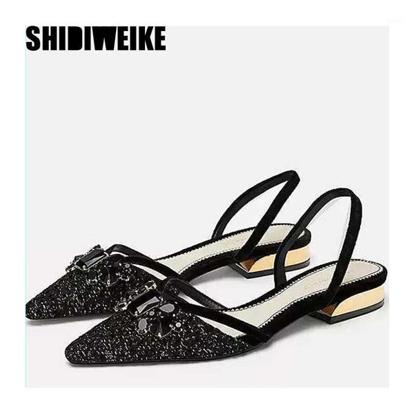 luxury black crystal women flat sandals slingback gold heel women sandals pointed toe slip on summer mujer sandale femme r1231
luxury black crystal women flat sandals slingback gold heel women sandals pointed toe slip on summer mujer sandale femme r1231