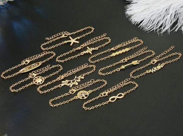 olive mix 10pcs 10 style arrow gold alloy branch lucky tree starfish infinity a sign of peace believe charm bracelet 19c
olive mix 10pcs 10 style arrow gold alloy branch lucky tree starfish infinity a sign of peace believe charm bracelet 19c