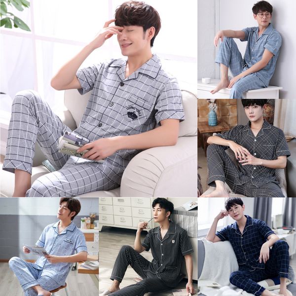 men's cotton sleepwear set loungewear men sleep shirt trousers plaid pijama hombre invierno winter man pajamas for men q1216, Black;white
men's cotton sleepwear set loungewear men sleep shirt trousers plaid pijama hombre invierno winter man pajamas for men q1216, Black;white