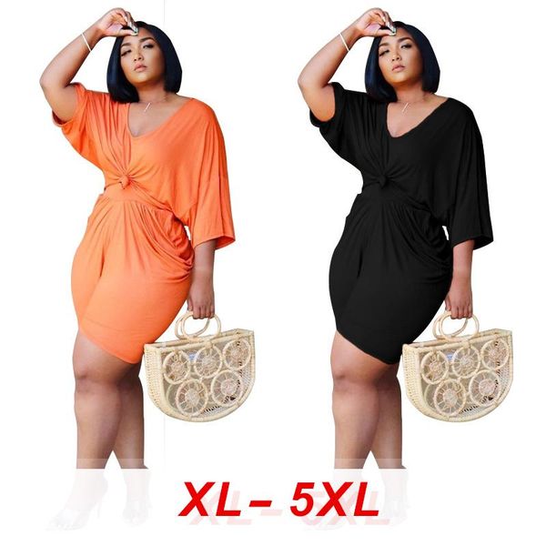 2020 fall summer clothing plus size women clothing casual loose two piece,solid fold loose shorts women's sets, Gray
2020 fall summer clothing plus size women clothing casual loose two piece,solid fold loose shorts women's sets, Gray