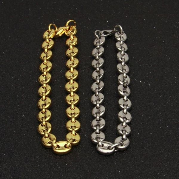 hip hop men's stainless steel bracelet punk wind coffee bean bracelet women fashion chain jewelry, Black
hip hop men's stainless steel bracelet punk wind coffee bean bracelet women fashion chain jewelry, Black