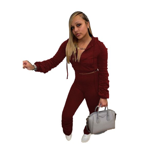 women stacked two piece sets hooded long sleeve zipper cardigan clothing high waist pants ladies solid clothing suit, White
women stacked two piece sets hooded long sleeve zipper cardigan clothing high waist pants ladies solid clothing suit, White