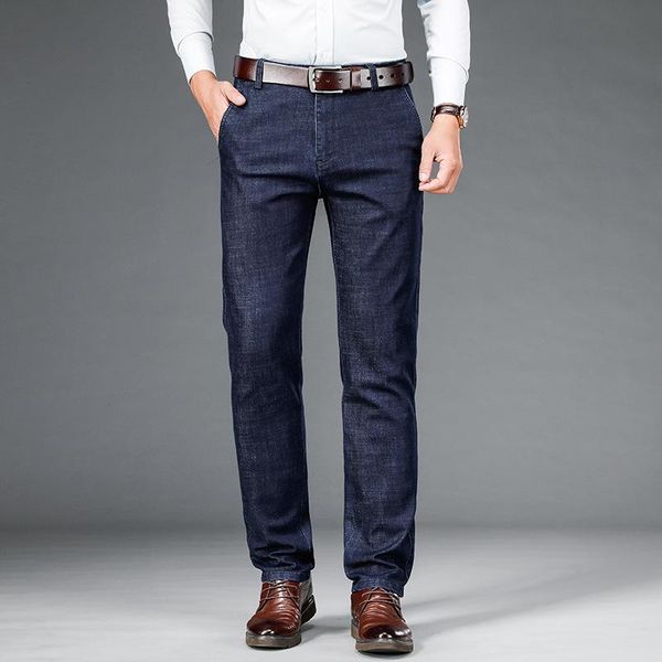 2021 classic style men brand jeans business casual stretch slim denim pants light blue black trousers male
2021 classic style men brand jeans business casual stretch slim denim pants light blue black trousers male