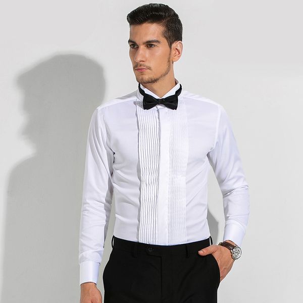 men's french cuff tuxedo solid color wing tip collar shirt men long sleeve dress shirts formal wedding bridegroom party shirts 201124, White;black
men's french cuff tuxedo solid color wing tip collar shirt men long sleeve dress shirts formal wedding bridegroom party shirts 201124, White;black