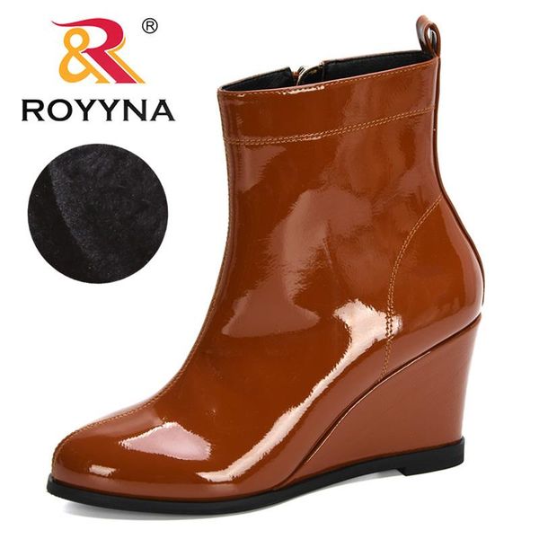 royyna 2020 новое прибытие лодыжки ботинок женщин круглые ноги клиновые каблуки обувь дамы патентные кожаные сапоги феминимо зима плюшевые т, Black
royyna 2020 новое прибытие лодыжки ботинок женщин круглые ноги клиновые каблуки обувь дамы патентные кожаные сапоги феминимо зима плюшевые т, Black
